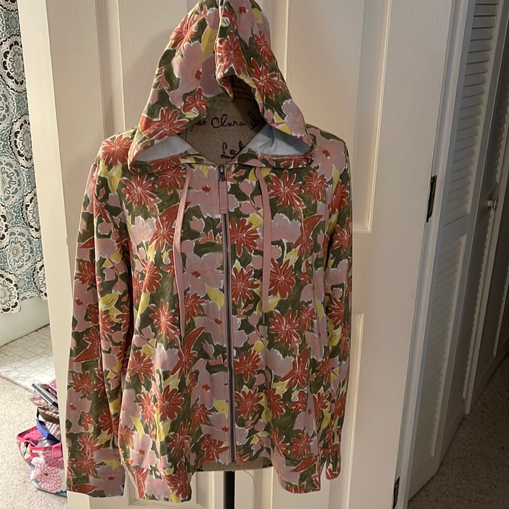 BNWOT Evy’s Tree 1X floral Lucia, zip up hoodie